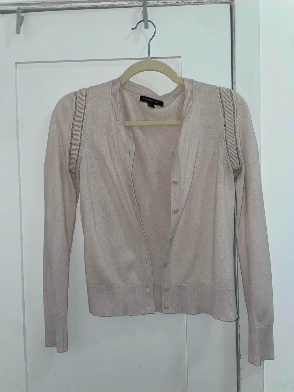 Banana Republic Blush Pink Button-Front Cardigan